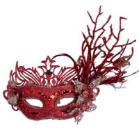 Maschera plastica rosso cm 30