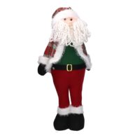 Babbo natale tessuto verde rosso cm 27x10 h61