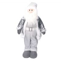 Babbo natale tessuto bianco grigio cm 37X15h67