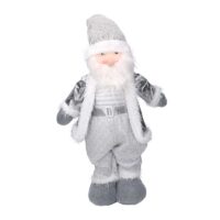 Babbo natale tessuto bianco grigio cm 29x10h48