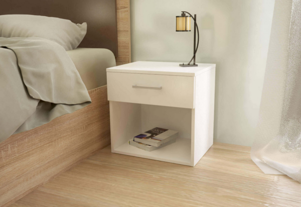 COMODINO NIGHTSTAND BIANCO E BIANCO - immagine 2