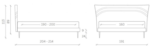 Letto matrimoniale Cecilia struttura made in Italy - immagine 6