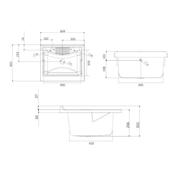 Mobile lavatoio Garden 60x60 cm 2 ante colore bianco