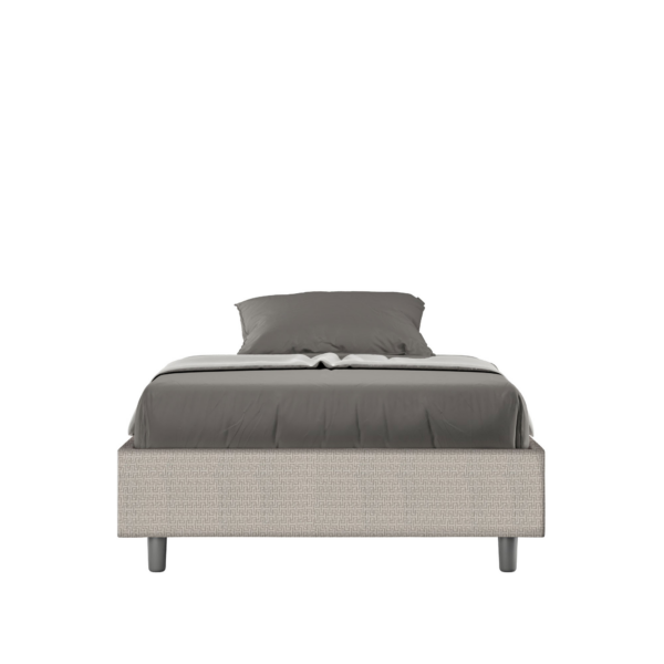 Letto Sommier imbottito 1 piazza e mezza 120x190 cm tessuto Labirinto Azelia