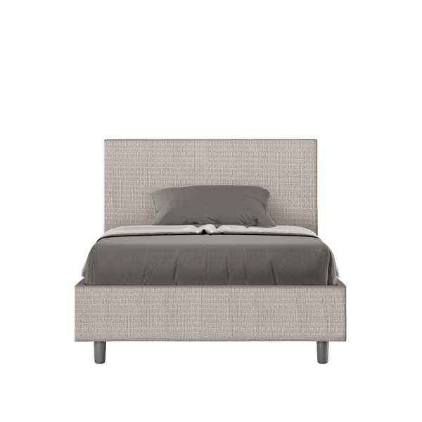 Letto imbottito 1 piazza e mezza 120x210 cm tessuto Labirinto Adele