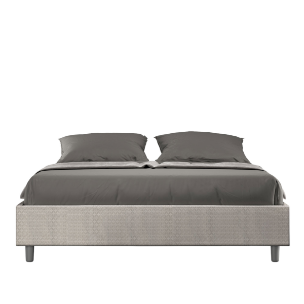 Letto Sommier imbottito Matrimoniale 160x190 cm tessuto Labirinto Azelia