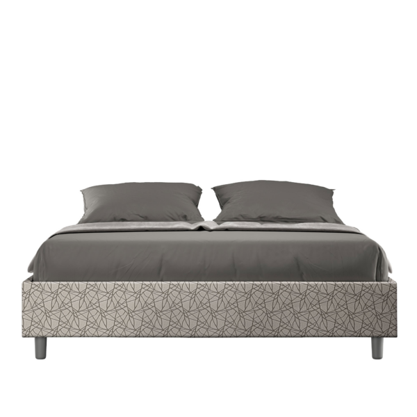 Letto Sommier imbottito Matrimoniale 160x190 cm tessuto Era Azelia