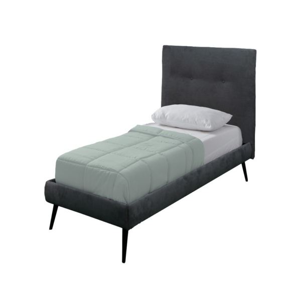 Letto singolo Stiletto con rete fissa in tessuto Ash grigio - immagine 2